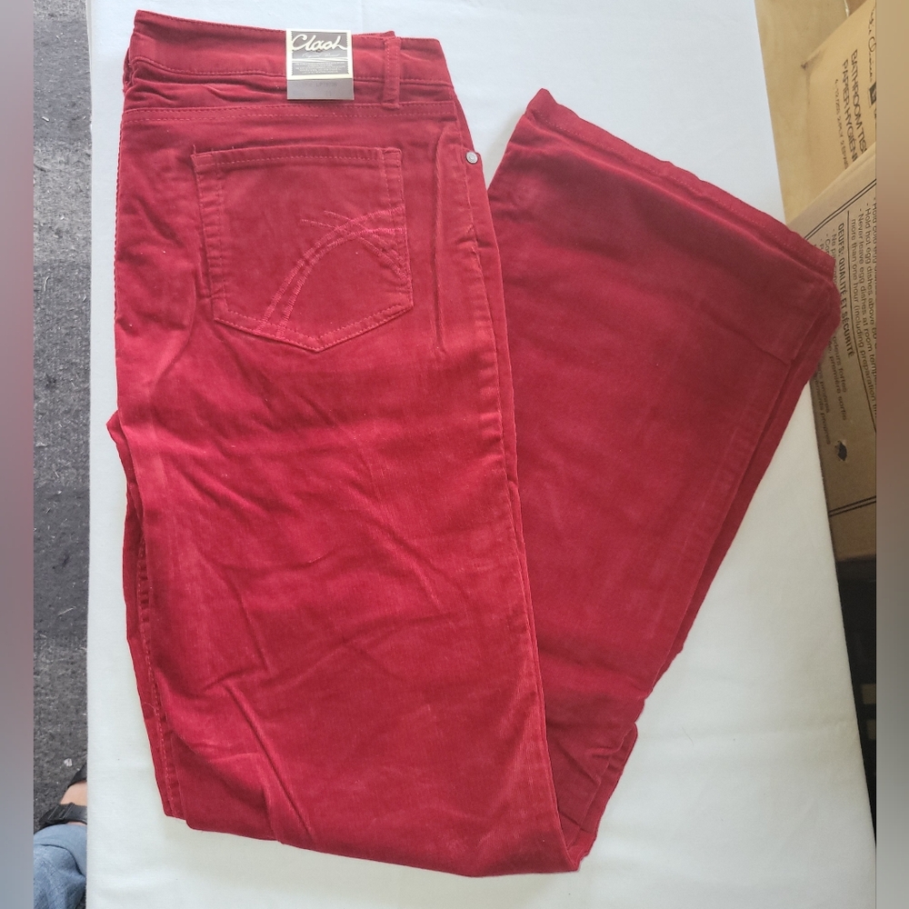 Vibrant Red Women's Corduroy Pants  Bootcut  Size 11